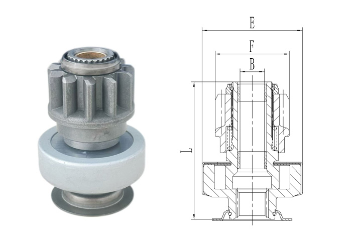 STARTER DRIVE 438000-2650 CW 11T 10-Spline