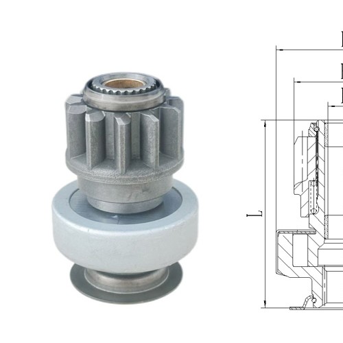 STARTER DRIVE 438000-2650 CW 11T 10-Spline