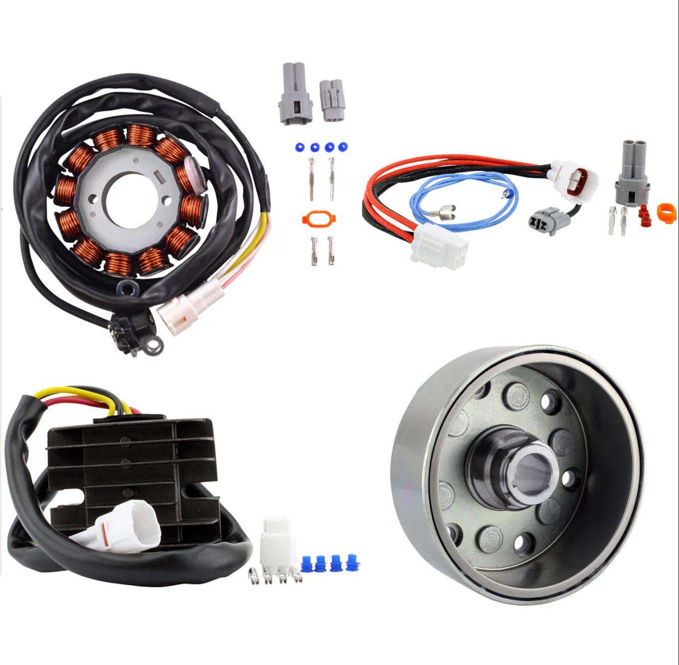 OULI Stator + Regulator + Flywheel  Rotor Compatible with Yamaha YFZ 450 2004-2009 2012 2013