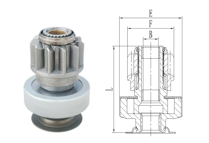 438000 - 6370 STARTER DRIVE CW 11T 10 - Spline