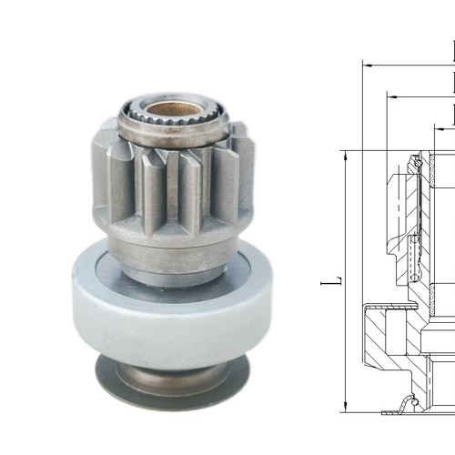 438000 - 6370 STARTER DRIVE CW 11T 10 - Spline