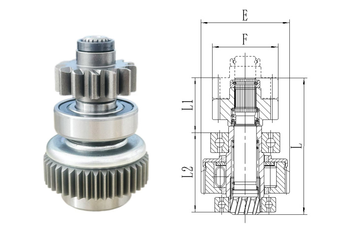 STARTER DRIVE QD12209 CW 13T 40-Spline