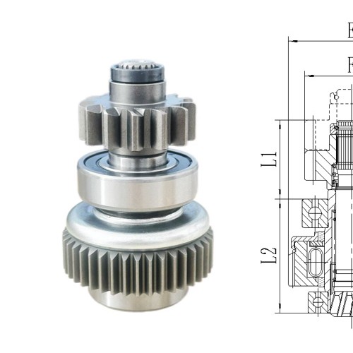 STARTER DRIVE QD12209 CW 13T 40-Spline