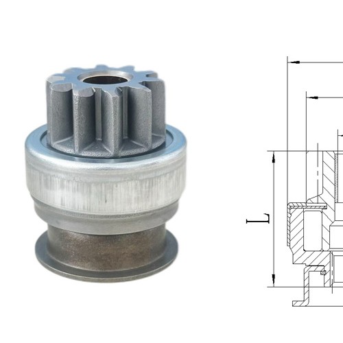 QDY1248 - 320 STARTER DRIVE CW 10T 8 - Spline