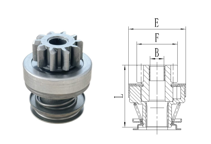 0399D73278 STARTER DRIVE CW 10T 16-Spline