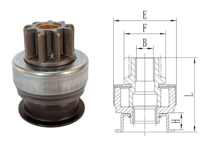 GL0523 STARTER DRIVE QD1246 9 Teeth