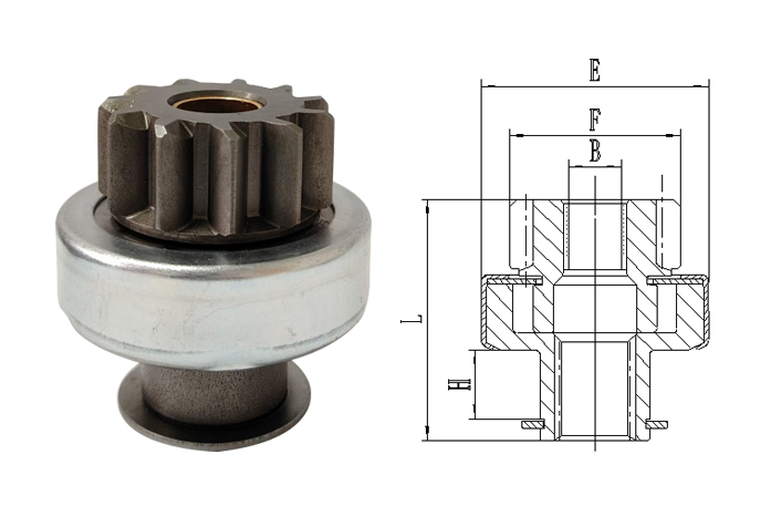GL0529 STARTER DRIVE QDY512058 47 OD