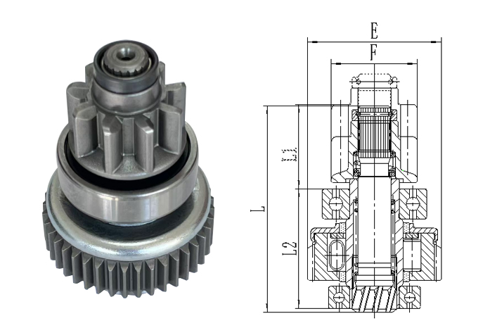 QD12306 STARTER DRIVE 34.5 Gear Tip