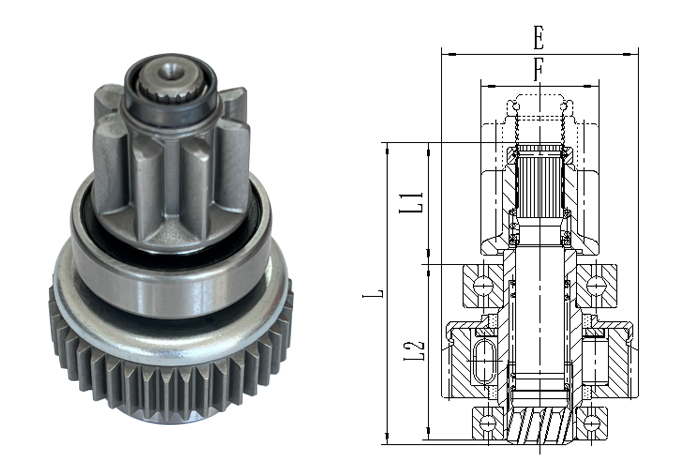 GL0531 STARTER DRIVE QD12310 53.8 OD