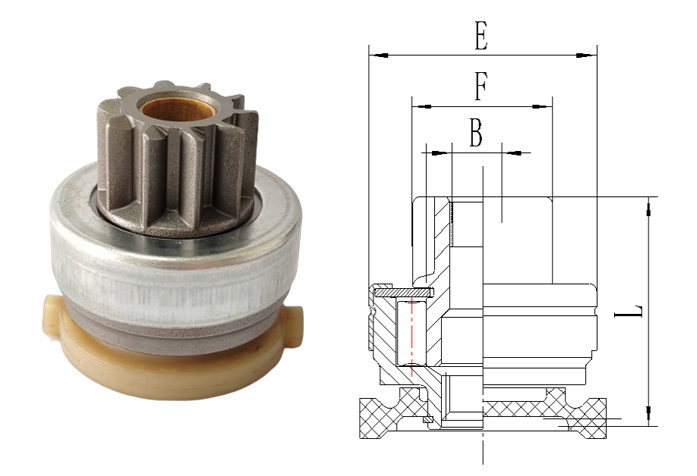 31268083 STARTER DRIVE Gear tooth tip 27.88