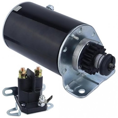 Starter & Relay Replacement for Briggs and Stratton 691262 393499 394943 497401 494198 494990 795121 for Cub Cadet 1215 1220 12HP Gas 1987-1988, 399169 490420 494148 499521 AM106883picture7