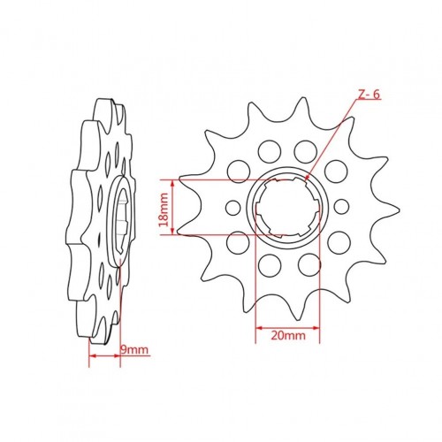Motorcycle Hollow Lightweight CB250-F CB250D-G Forge Front Drive Sprocket 520 13T for CB 125-250picture3