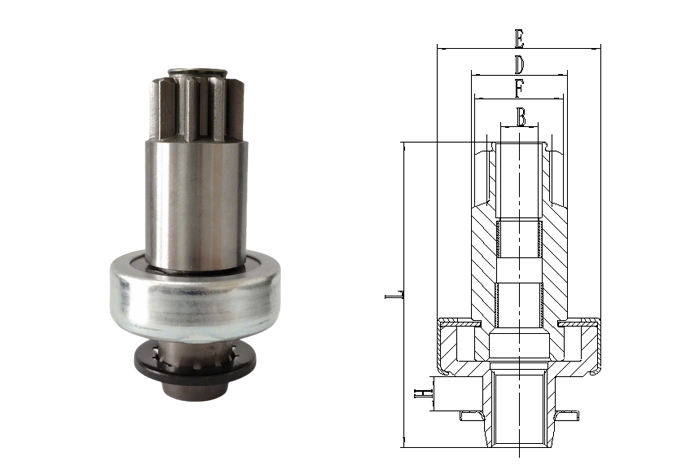 QDY1235-33 STARTER DRIVE Number of splines 10