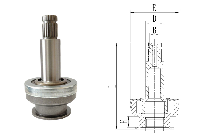 QDJ1393 STARTER DRIVE Rotation direction CW