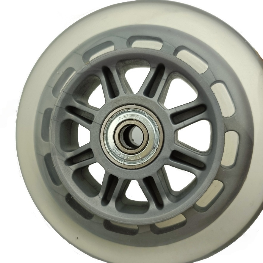 3-inch and 4-inch transparent scooter wheels with silent bearings