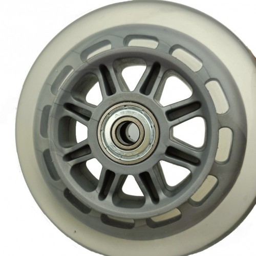 3-inch and 4-inch transparent scooter wheels with silent bearings