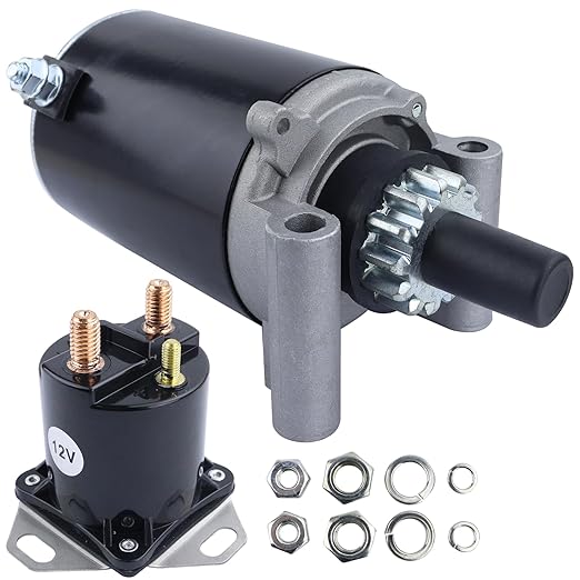 Starter Motor & Solenoid Relay for Kohler Engine 12-098 Series for Cub Cadet Z42 15 HP 1997-1999, 12-098-15 12-098-22 41021041 5225040 6560040 SAB0037picture1