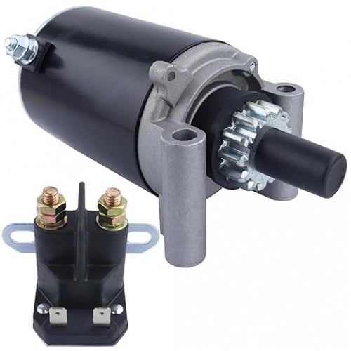 Starter Motor & Solenod Relay for Kohler Engine 12-098 Series for John Deere L110 LT133 LT150 LT155 LTR155 LT160 AM122435 12-098-15 12-098-22 41021041 5225040 6560040 SAB0037
