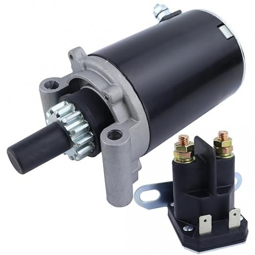 Starter Motor & Solenod Relay for Kohler Engine 12-098 Series for John Deere L110 LT133 LT150 LT155 LTR155 LT160 AM122435 12-098-15 12-098-22 41021041 5225040 6560040 SAB0037picture7