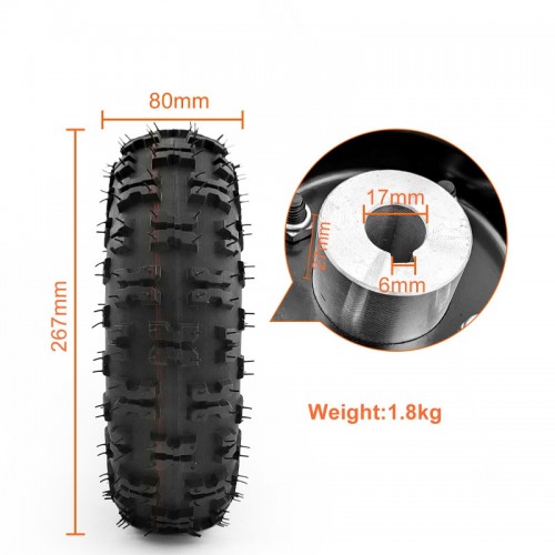 4.10-4 Off-Road Tire 10-Inch 17mm Axle Hole Wheelchair Motorpicture4
