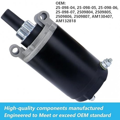 Starter Motor for Kohler Engine 15-23HP for John Deere Sabre LT150 LT160 for Scotts S2348, 25-098-04 25-098-05 25-098-06 25-098-07 2509804 2509805 2509806 2509807 AM130407 AM132818picture2