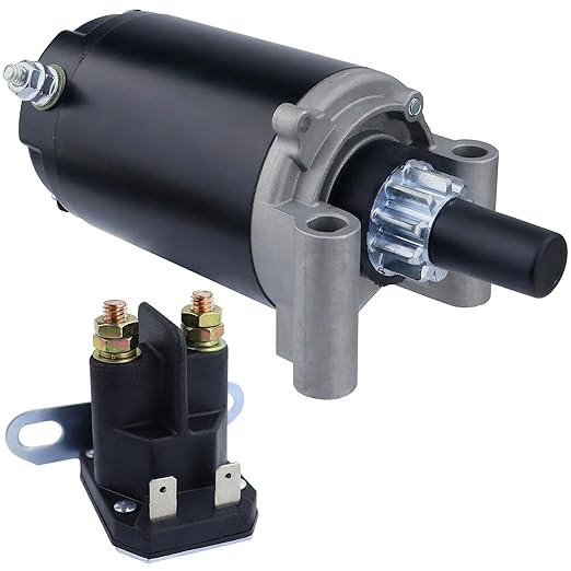 Starter & Relay for Kohler Engine 15-23HP for John Deere Sabre LT150 LT160 for Scotts S2348, 25-098-04 25-098-05 25-098-06 25-098-07 2509804 2509805 2509806 2509807 AM130407 AM132818picture1