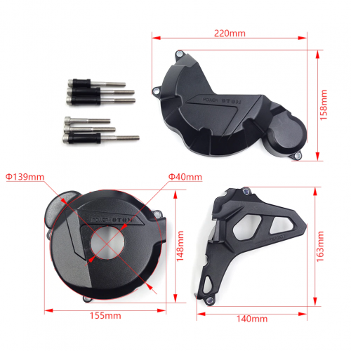 Product Name: CB250-F Engine Protection Material: Nylon Color: Red/Orange/Blue/Black Usage: To protect your engine from falling, flying sands, stones and any crashing.  Applicable Models: For ZONGSHEN CB250-F Enginepicture6