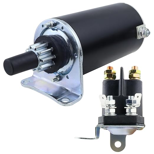 Starter Motor & Solenoid Relay for Kawasaki Engines for John Deere X300 X300R X320 X324 X360, AM133369 MIA11480picture1
