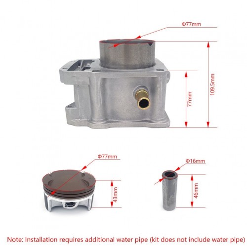 Motorcycle 77mm Cylinder Kit ZS174MN-For ZONGSHEN Engine Parts 3 CBS300 CBS350 Cylinder Block Piston Ring Gasketpicture4