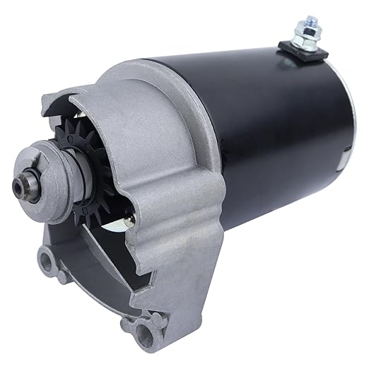 Starter Motor Replacement for Briggs and Stratton V Twin 14Hp 16Hp 18Hp 19Hp 19.5Hp, for Craftsman LT1000 917.270810 917.270822 917.271821, 393017 399928 394674 394808 497596 498148picture1