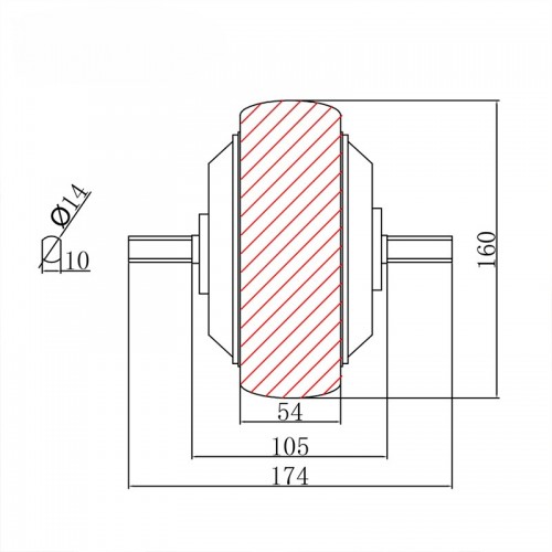 48V 350W 6.5-inch geared motor hub four-wheel drive conversion vehiclepicture4