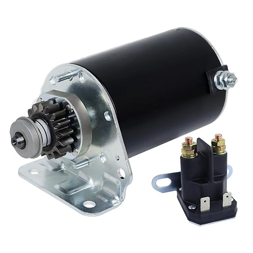 Starter Steel Geer 16 Teeth & Relay Replacement for Briggs and Stratton for John Deere L118 L120 LT166 LTR166, AM106883 AM38136 691262 795121 393499 394943 497401 494990 499529picture1