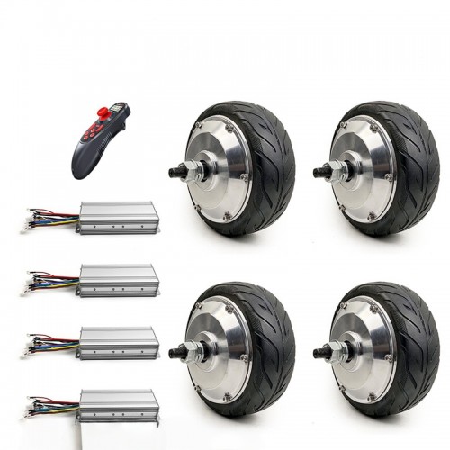 48V 350W 6.5-inch geared motor hub four-wheel drive conversion vehicle