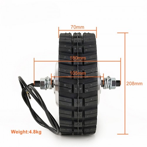 48V 350W 8-inch brushless hub gear motor Tire width: 70mmpicture3