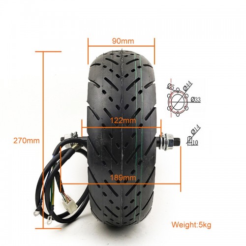 Brushless Hub Motor 11-inch 1000W Road Tire with Throttle Electric Scooterpicture4