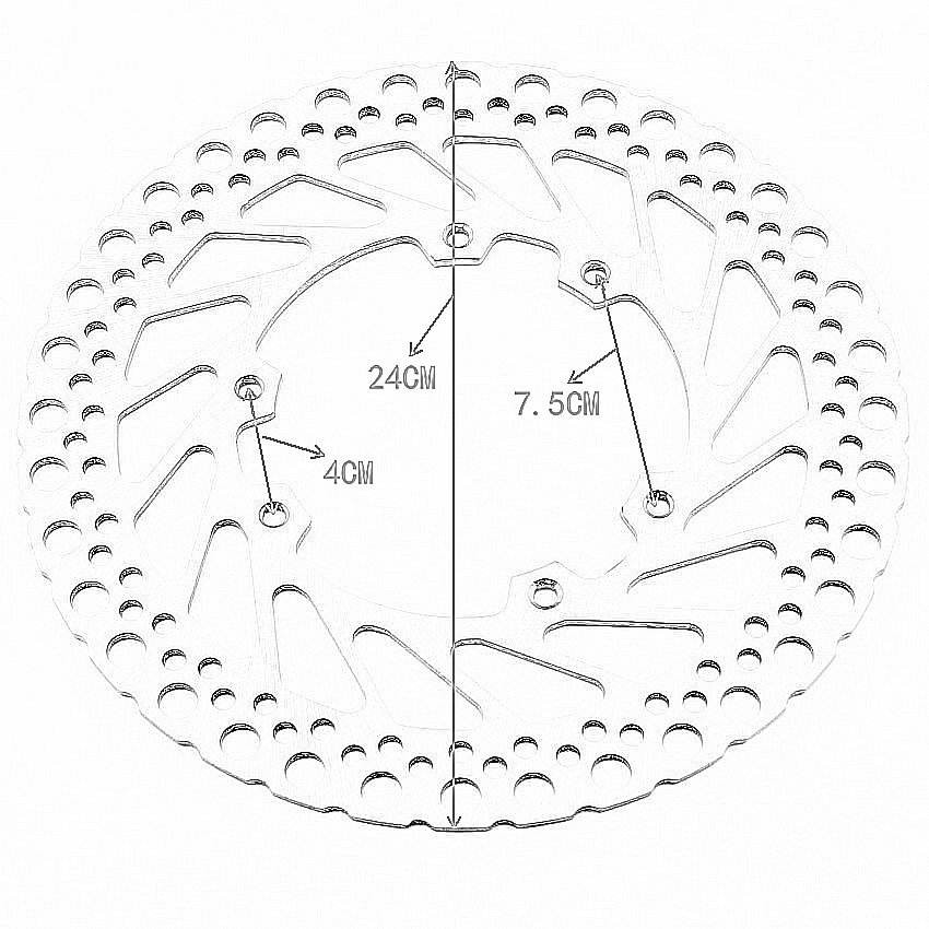 Brake Disc Rotor for Honda 45351-KZ4-J30 CR125 RS/RT/RV/RW/RX/RY/R1-R7 CR250 CRE F 250 R