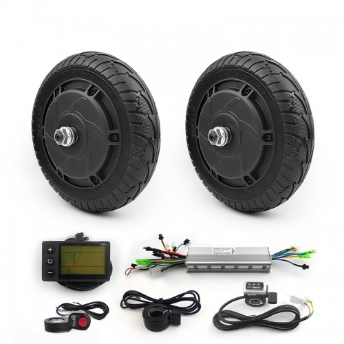 Dual-drive 24V 350W 8-inch brushless hub motor solid electric skateboard