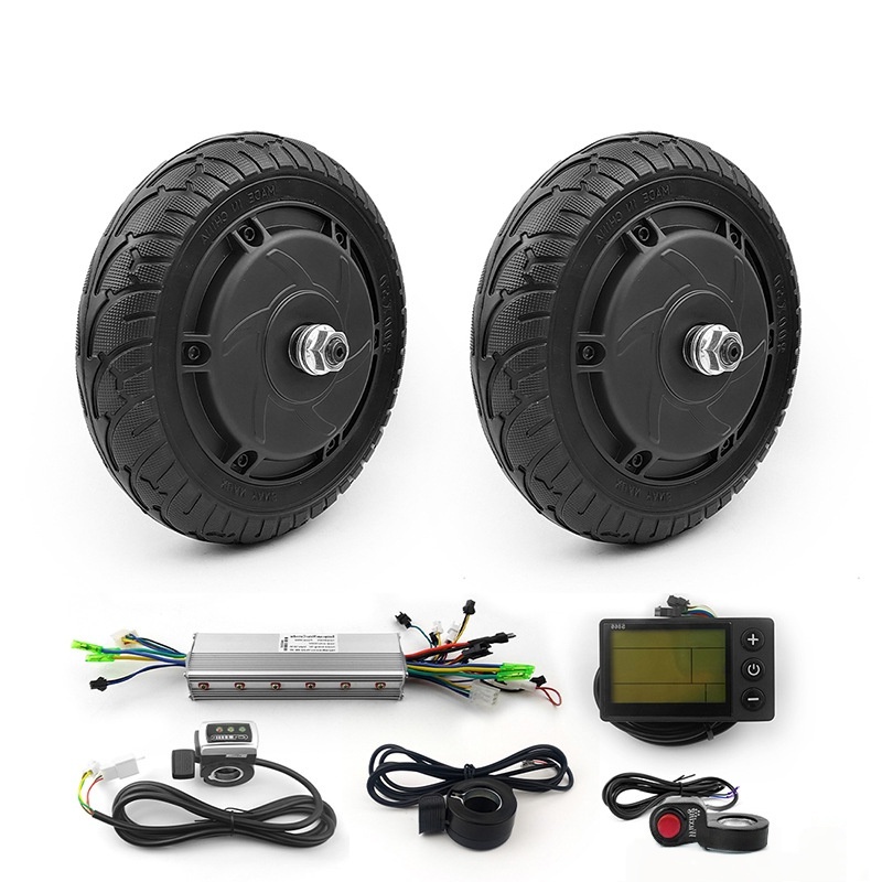 Dual-drive 48V 350W 8-inch brushless hub motor solid electric skateboard