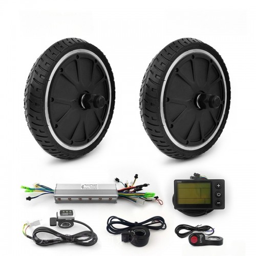 Dual-drive 36V 500W 8-inch brushless gearless hub motor for folding bikes