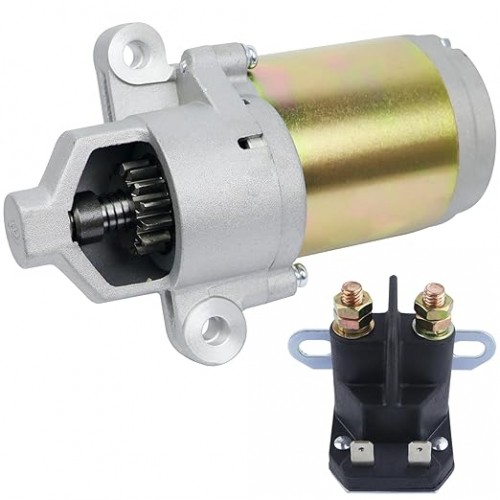 Electric Starter 12V & Relay Replacement for MTD for Cub Cadet CC760ES CC30, for Craftsman LT1500 T1000,13A226JD099 751P12207A 75112207 751-12207 951-12207