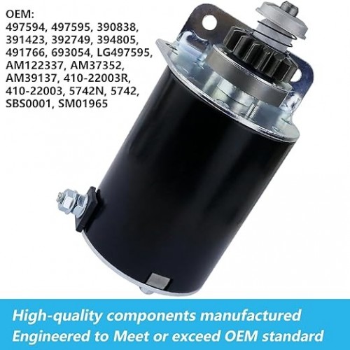 Starter 16 Teeth Steel Gear Replacement for Briggs and Stratton 5HP-22HP 497594 497595 390838 391423 392749, for John Deere La135 145 155 LG497595 AM37352 AM39137, for Cub Cade Toropicture2