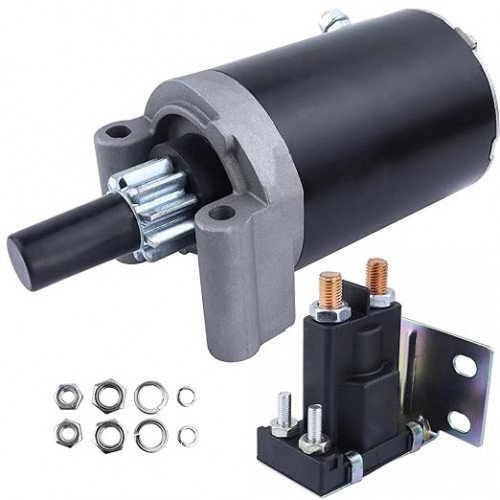 Starter Motor & Solenoid Relay for Kohler Engine, for John Deere STX30 STX38 STX46, 12-098-10 25-098-03 AM117130 AM120729 410-21040 5667140MO30SMpicture8