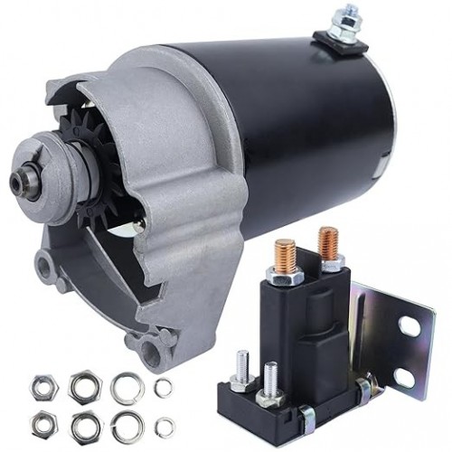 Starter Motor & Solenoid Relay for BS Engine for John Deere 116 116H, AM38984 AM39287 393017 399928 394674 394808 497596 498148 495100picture7