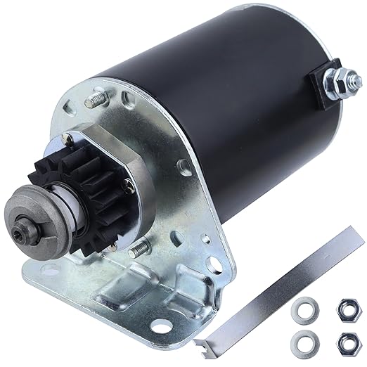 Starter Motor 16 Teeth Replacement for Briggs and Stratton for John Deere L111 L118 L120 Z225 Z235 Z255 Z525 Z535 Z665 X330 LG497595 AM37352 AM39137 AM122337 MIU13772picture1