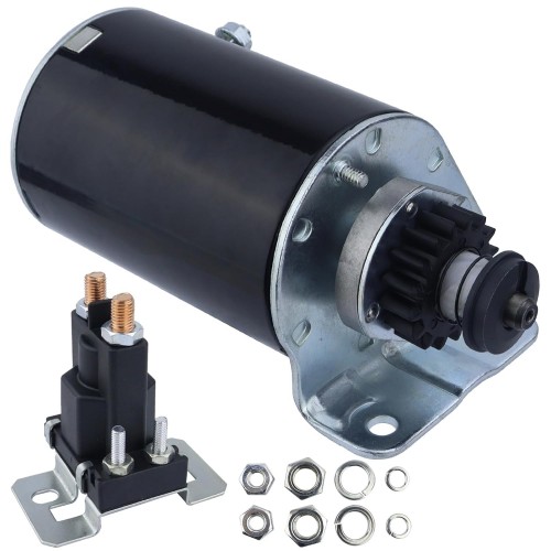Starter Motor & Relay Replacement for BS Engine for John Deere 111H, AM106883 AM38136 691262 393499 394943 497401 494198 494990 795121 499529picture7