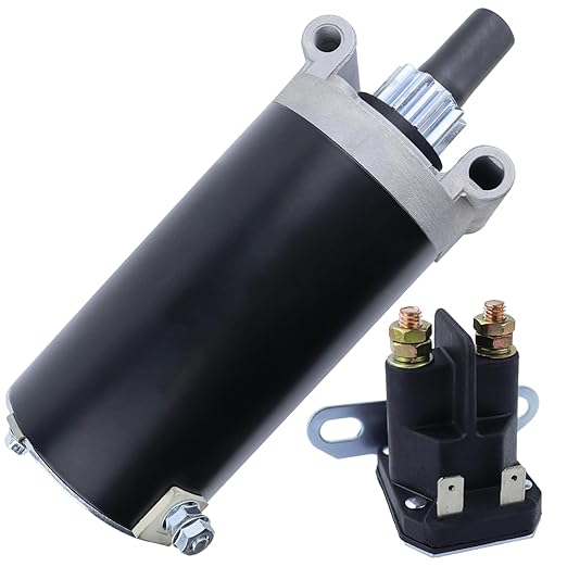 Starter with Relay Compatible with Kohler Engine for Toro LX425 LX468 GT2200 SL500, for Cub Cadet i1046 i1050 LT1045LE LT1046 SLT1550 SLT1554, 32-098-01S 32-098-04Spicture1