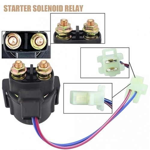 Starter & Solenoid Relay for Honda 1988-2000 TRX300FW FourTrax 4x4/TRX300 FourTrax/ATC250ES 31200-HA0-773 18337 31200-HA6-306picture3