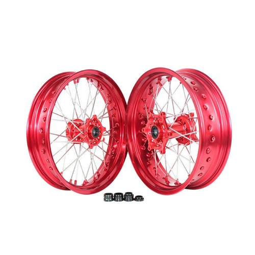 Motorcycle 16/17 Inch Aluminum Alloy GLM Rims Motorcycle Full Set Super Motard Wheels for Honda CR250 CRF450Rpicture2
