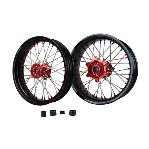 Motorcycle 16/17 Inch Aluminum Alloy GLM Rims Motorcycle Full Set Super Motard Wheels for Honda CR250 CRF450Rpicture4