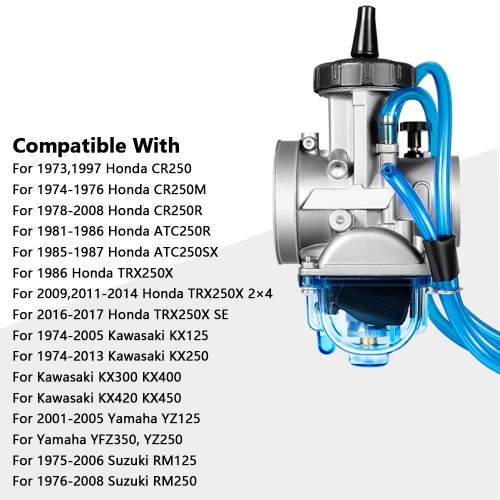38mm for Suzuki RM125 RM250 For Kawasaki KX125 KX250 For Honda CR250 CR250M CR250R For Yamaha YZ125 YZ250 For KTM 125 150 175 200 Carburetorpicture2